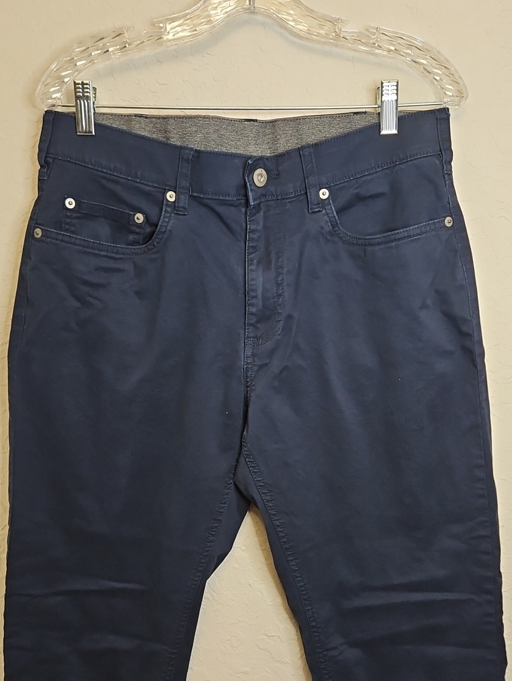 Members Mark Mason Straight Fit Men's Navy Blue, 32x32
